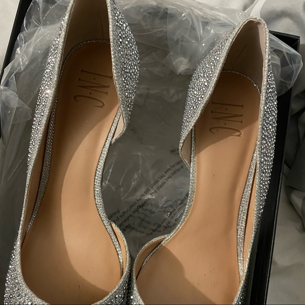 Studded Silver Pumps - image 3